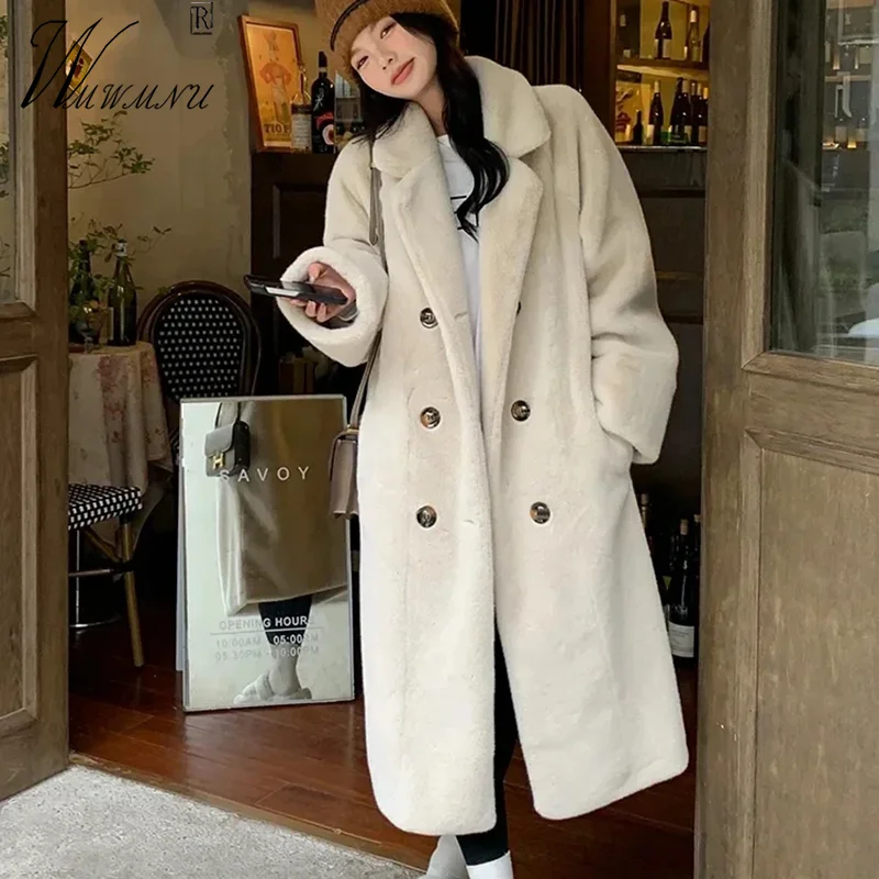 Super Warm Fluffy Long Faux Fur Coats Quilted Lined Luxury Winter Jackets Mink Plush Manteau Femme Korean Snow Padded Chaquetas