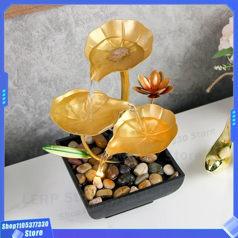 Creative Flowing Water Landscape Ornament Lucky Home Decor Handicraft Desktop Decoration Housewarming Gift New Opening