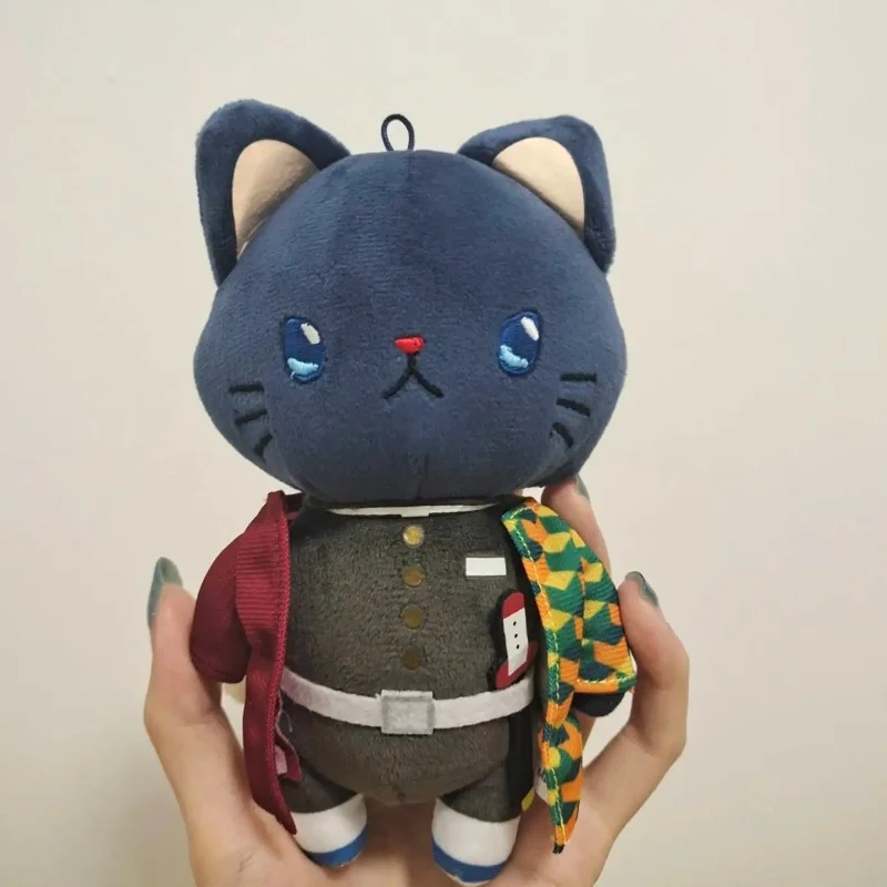 Anime Demon Slayer Tomioka Giyuu Kamado Tanjirou Cosplay Plush Cat Eyeshade Doll Cartoon Dolls Maumet Puppet Toys Pendant Gift