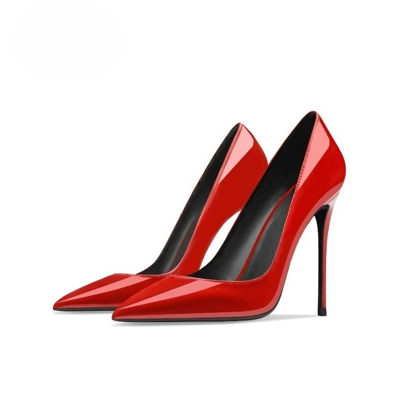 

New high heels for women with slim heels, pointed toes, shallow mouth, fashionable design, OL professional single heel shoes