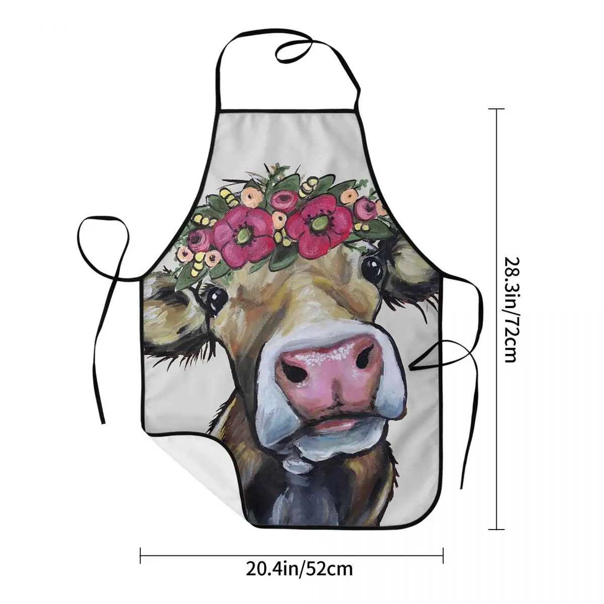 Copy Of Cow Art, Hazel The Cow Aprons Chef Cooking Cuisine Tablier Waterproof Bib Kitchen Cleaning Pinafore for Women Men