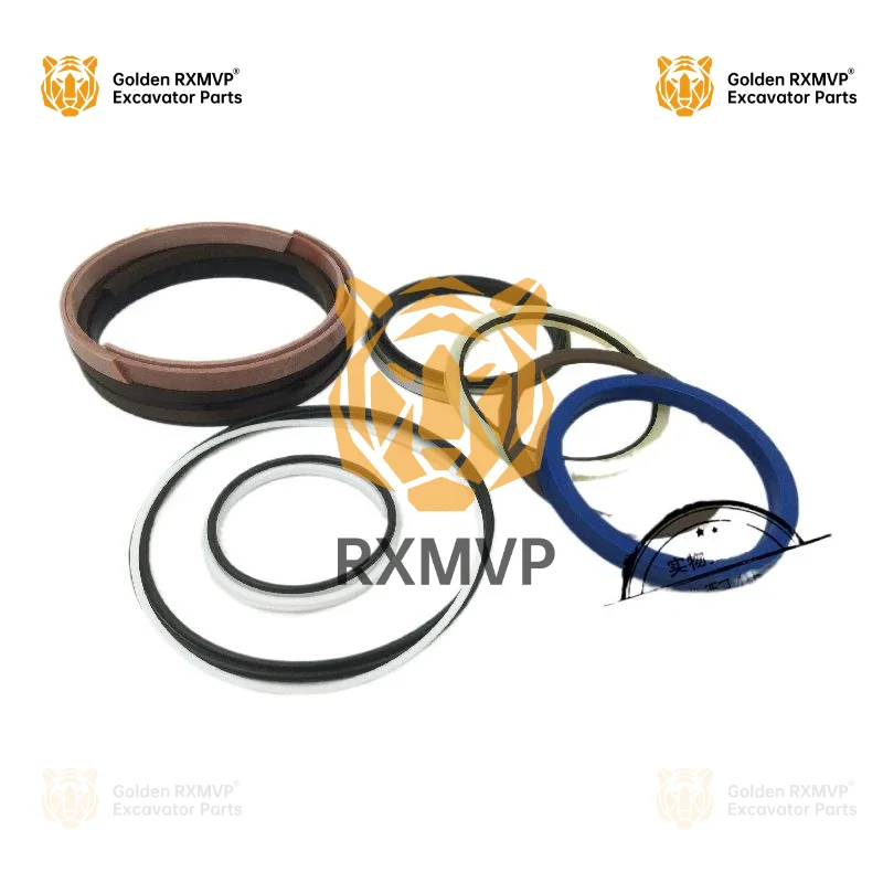 For Kobelco SK100-5/SK100-6 Big Arm Middle Arm Bucket Arm Oil Cylinder Oil Seal Repair Kit Excavator Accessories