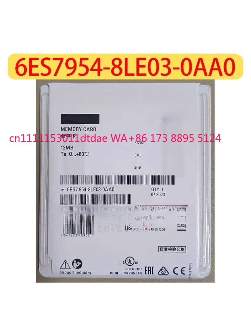 

6ES7954-8LE03-0AA0 Brand New 12MB Memory Card，6ES7954 8LE03 0AA0，Fast shipping