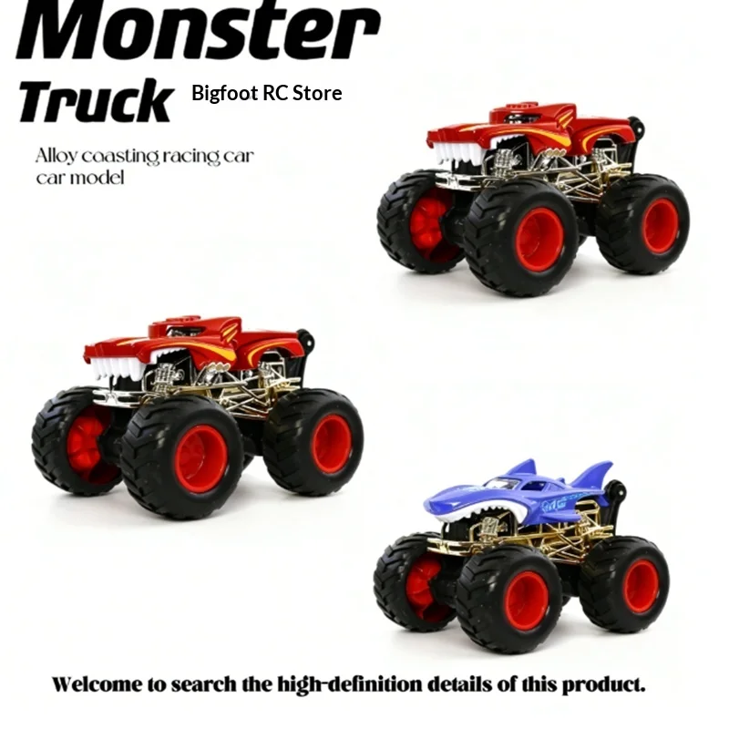 

Игрушечная машинка-монстр-трак без бренда, из сплава, с инерционным механизмом, дизайн «Акула-лев», внедорожник, для детей, подарок на день рождения