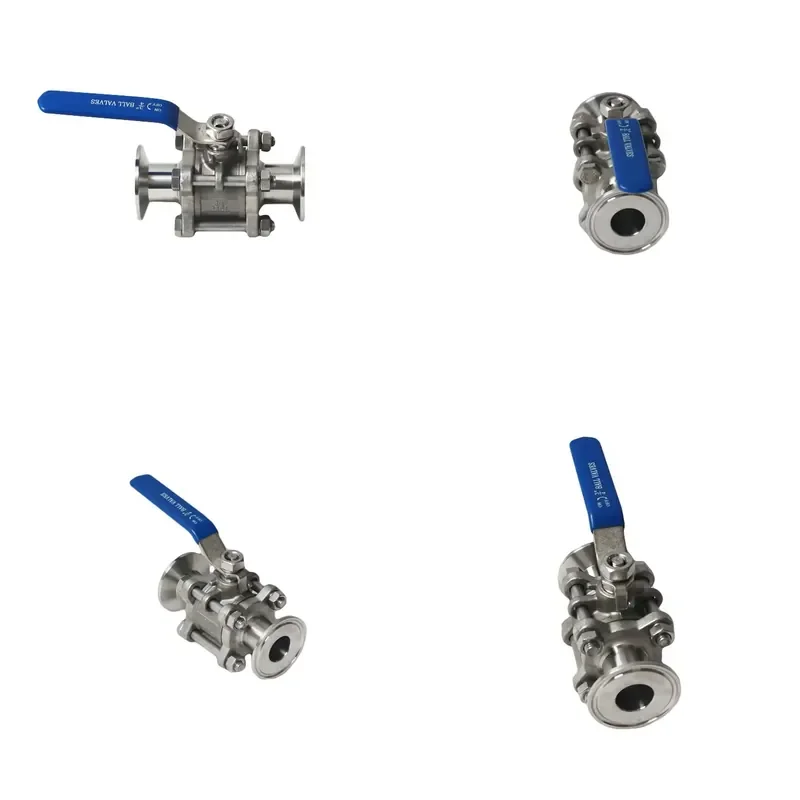 Sanitary Stainless Steel Tri Clamp Inch Food Grade Ball Valve 3 Piece Ball Valve