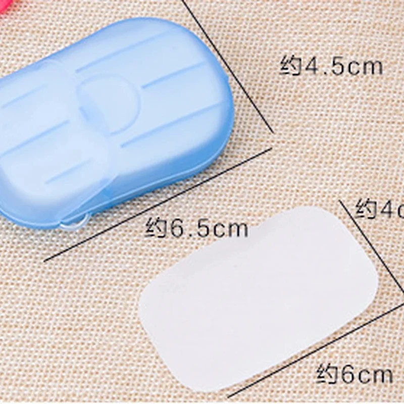 20 40 60pcs /Box Travel Hand-washing Soap Paper Multifunctional Aroma Sliced Cleaning Paper Disposable Boxed Mini Soap