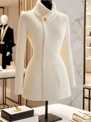 Unique Super Good-Looking Slim Celebrity Ladies Chic Sweater Tops 2025 Winter New Knitted Sweater Women's Outer Wear Pullovers