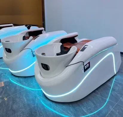 Automatic intelligent electric massage shampoo bed hair salon hair salon ceramic basin shampoo massage head fumigation bed Hot s