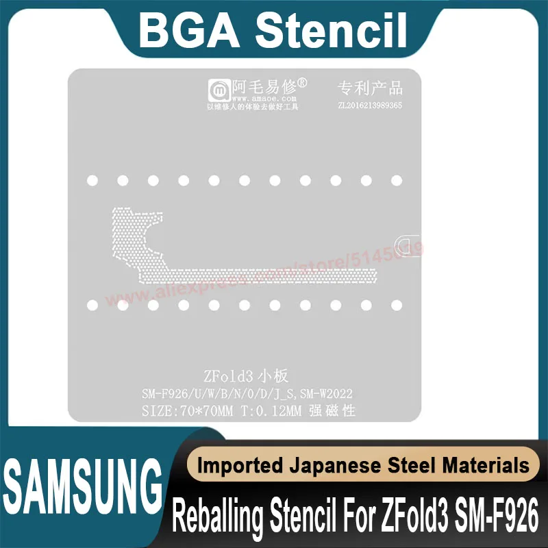 BGA Stencil For Samsung Z Fold 3 SM-F926 /U/W/B/N/0/D/J_S Replanting Stencil Tin planting template Mobile phone repair mold