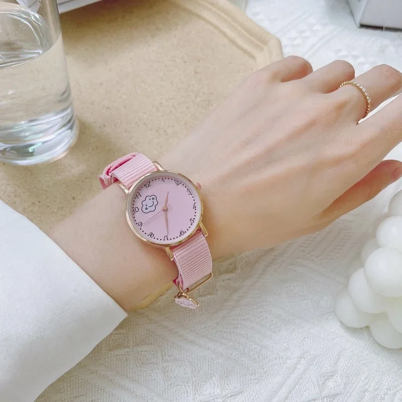 1PC 6 Styles Girl Women Watch Cartoon Unicorn Cloud Cheery Pink Ladies Bracelet Watch Set Cute Student Quartz Watch Reloj Mujer