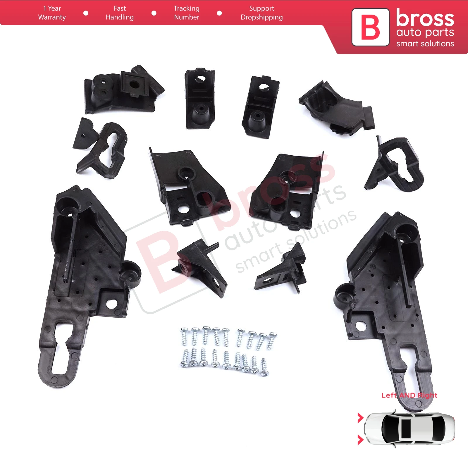 BHL563 Headlight Holder Mount Repair Bracket Tab Set Left Right for Seat Leon Cupra MK4 KL1 KL8 2020-On 5FA998225 5FA998226