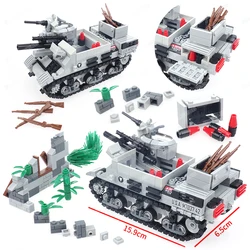 Military WW2 US M7 Priest Style Self-propelled Tank Building Block Army Assembled Figures War Weapons Model Child Gifts Boy Toys