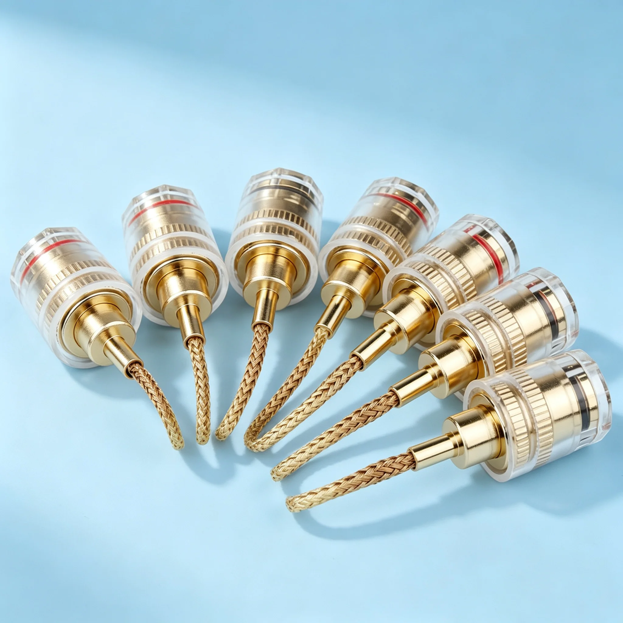 Hi-End 2mm Pin to 4mm Banana Plug Adapter Straight Pin Banana Terminals Speaker Plugs for DIY Wire Connector Speaker Terminals