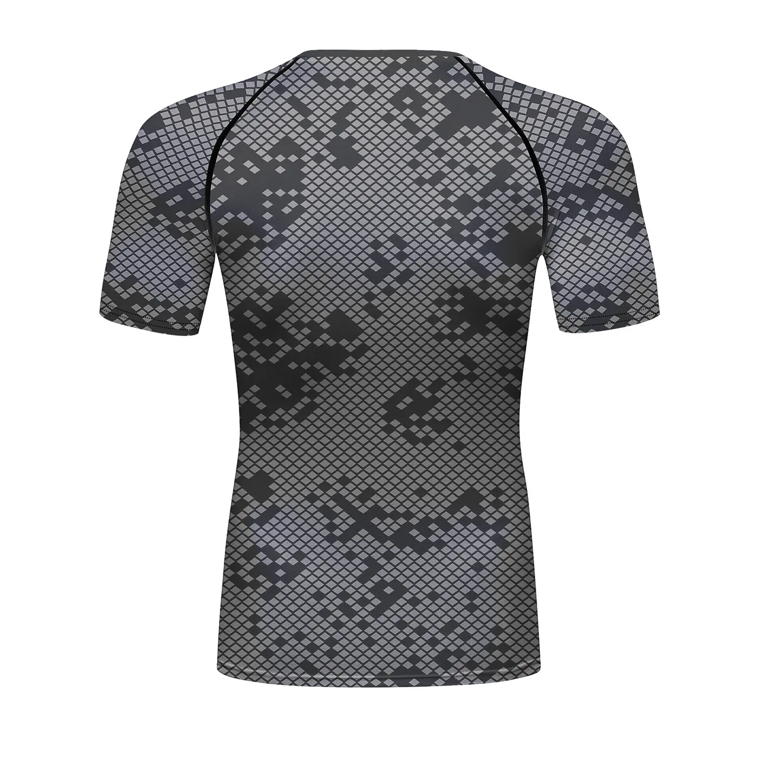 Men's Compression Shirts Short Sleeve Printing Dry Fit T Shirt Fitness Running Athletic Workout Sports Baselayer Tee (221514)