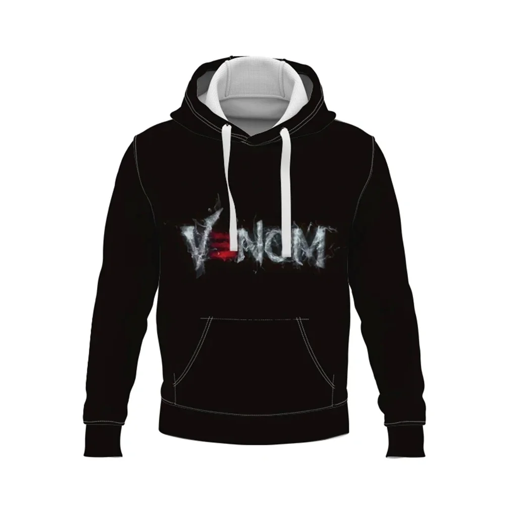 New Disney Hoodies Venom Cartoon Anime 3D Print Streetwear Homens Mulheres Moda Oversized Moletons Hoodie Crianças Pullover Vest