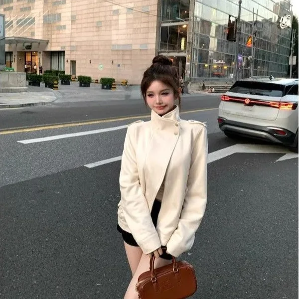 

2025 Suede Velvet Jacket Women's Autumn Loose Versatile Long Sleeve Short Jacket