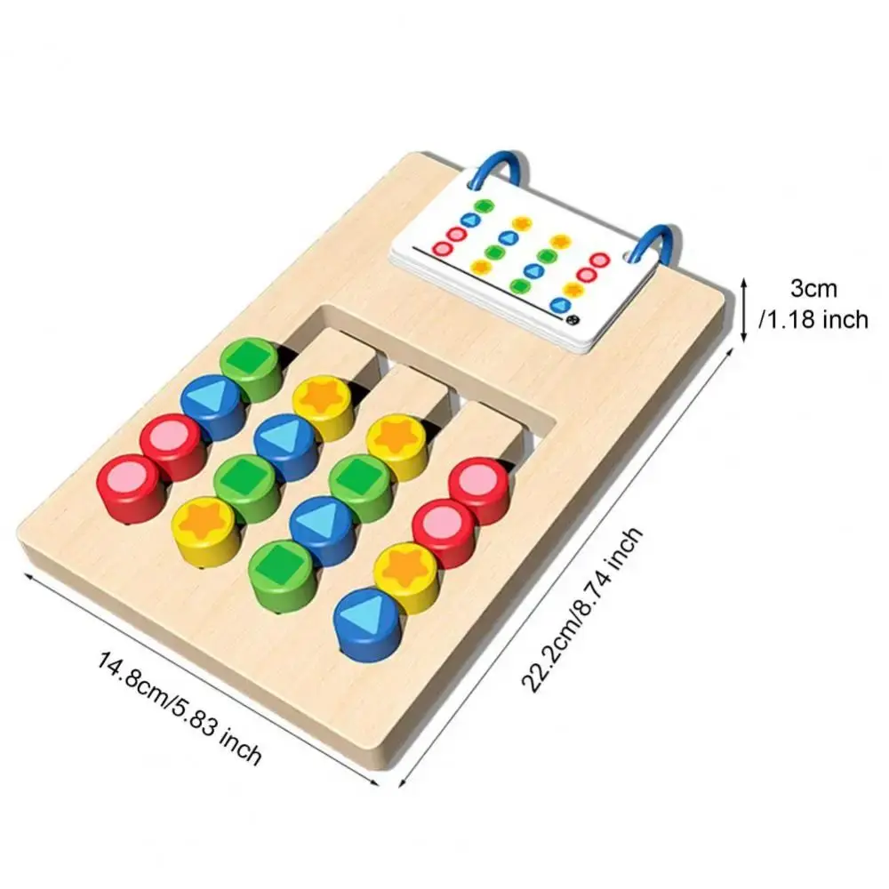 4색 색상 매칭 게임 양면 몬테소리 사고력 발달 장난감 손과 눈의 협응 조기 교육