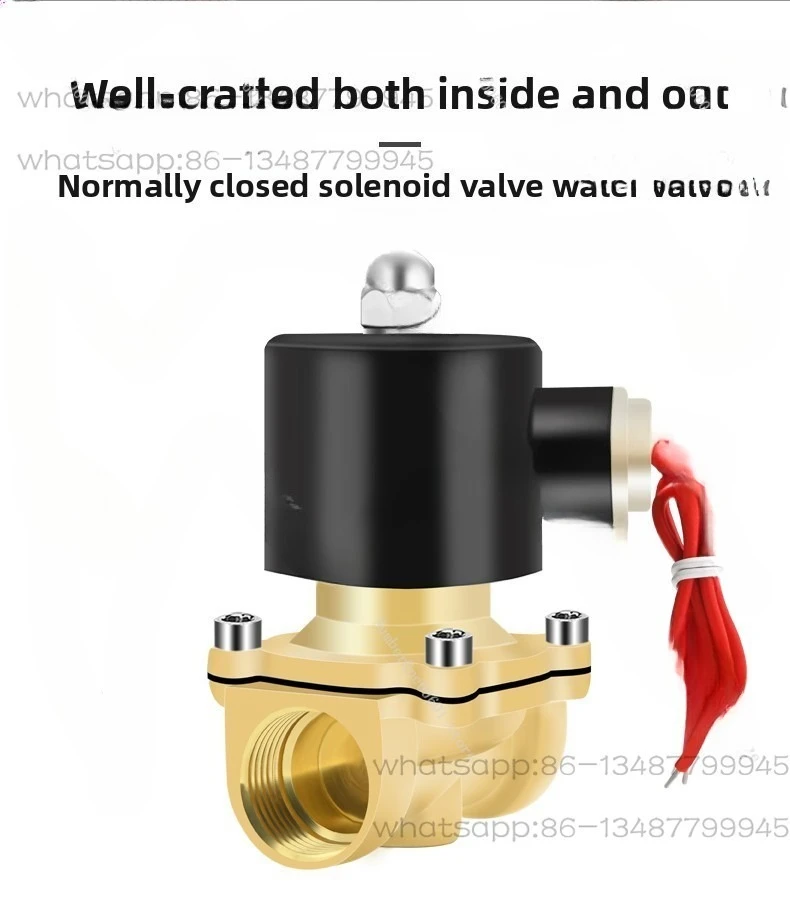 2W Normally Closed Solenoid Valve 220v Water Valve 24v Normally Closed 4 Minutes 6 Water Inlet Pipe