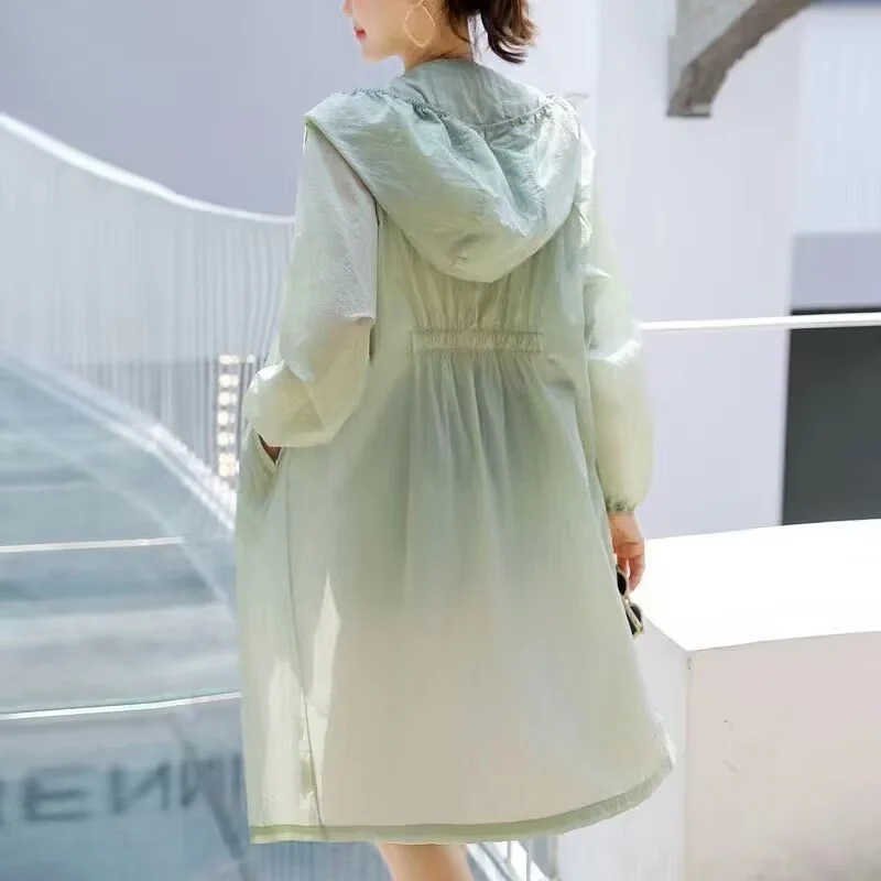 Sun-Proof Clothing Women\'s UV Summer 2026 Anti-Ultraviolet Wiid Long Sun Protection Clothing Female Coat Mom Jacket Hooded Top