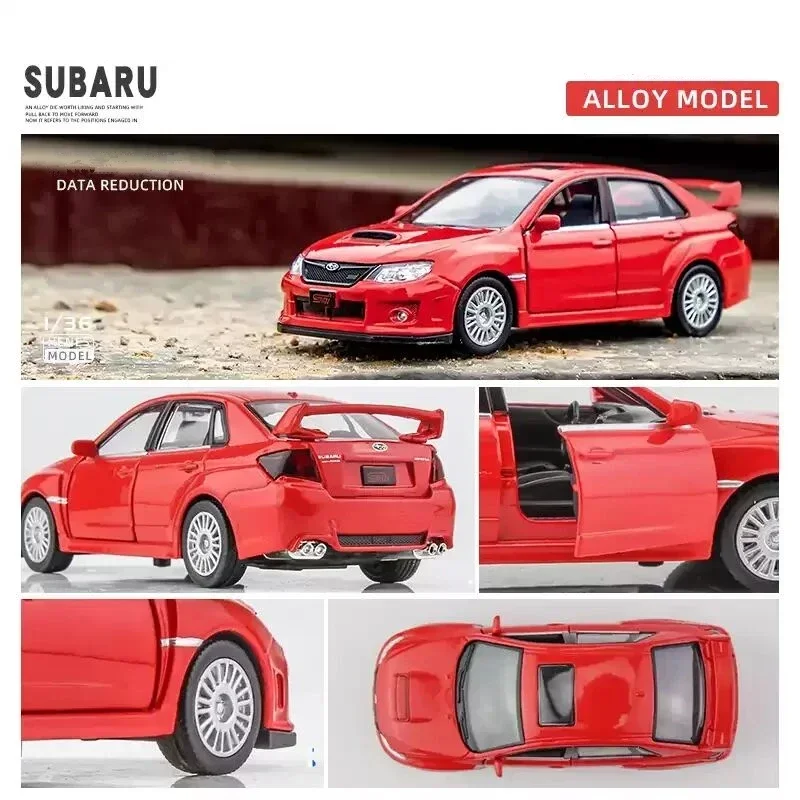 1:36 インプレッサ WRX STI スバル ダイキャスト合金レーシングカーモデル ダイキャストシミュレーションメタルおもちゃ車モデル プルバック