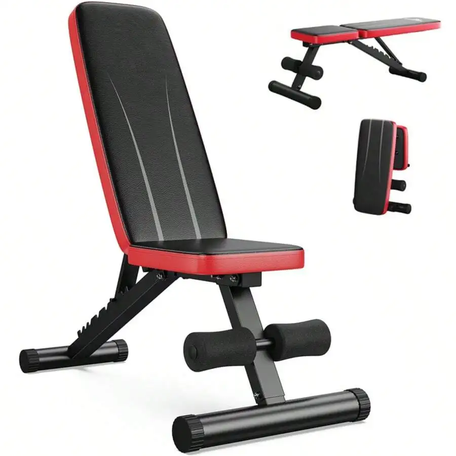 Basic Weight Bench For Home Gym, Adjustable Workout Bench With 8 Backrests, 660LBS Weight Capacity For Bench Exercise.Strength T