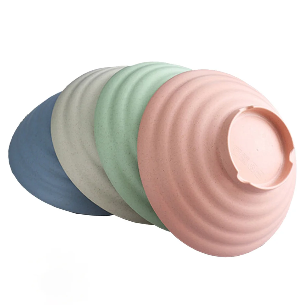 Cuenco de paja de trigo irrompible, cuenco ligero para sopa, fideos, arroz, cereales, ensaladera, vajilla de cocina, apto para lavavajillas, 4 Uds.