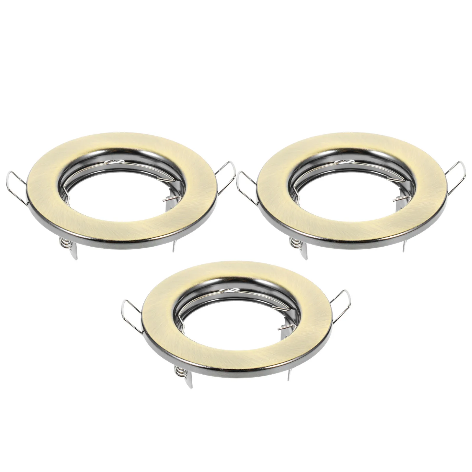 3Pcs Metal Recessed Light Fixture Frame Holder For Home Lighting Design Light Spotlight Downlight GU10 MR16 Space
