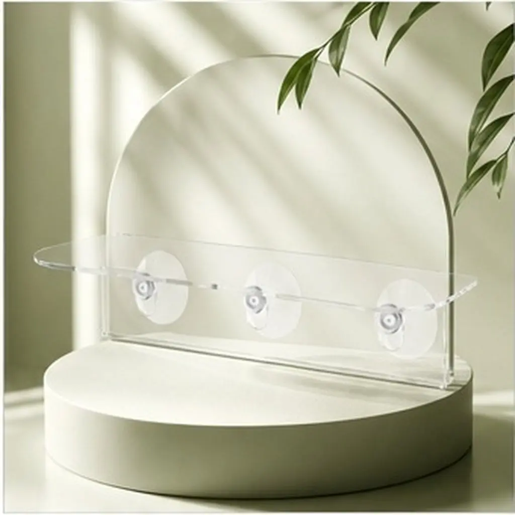 Acrylic Suction Cup Window Plant Shelf Floating Indoor Flower Vegetable Holder 12 Inch Clear Plant Stand Window Plants Holder
