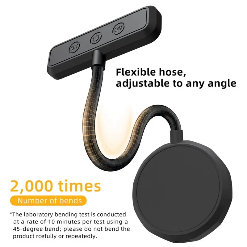 N91R-Led Ring Light For Phone Magnetic Selfie Lights 5 Brightness Levels & Temperature 360° Flexible Arm For Vlog Makeup