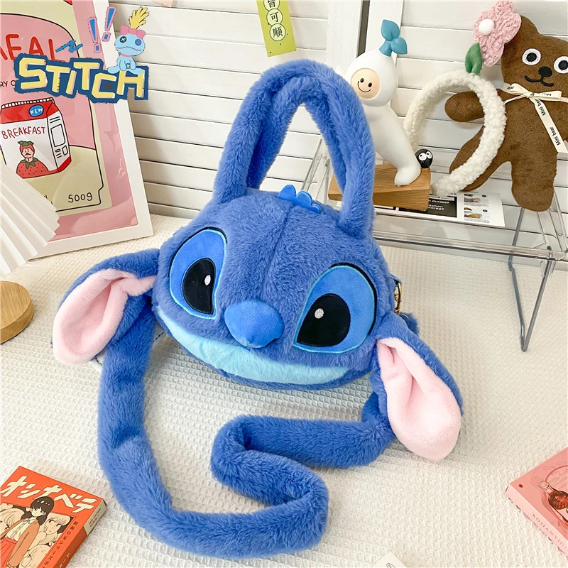 Lilo & Stitch dessin animé en peluche poupée sac Kawaii doux en peluche sac de messager jouets sac à main Anime peluche cartable mode sacs à dos cadeaux