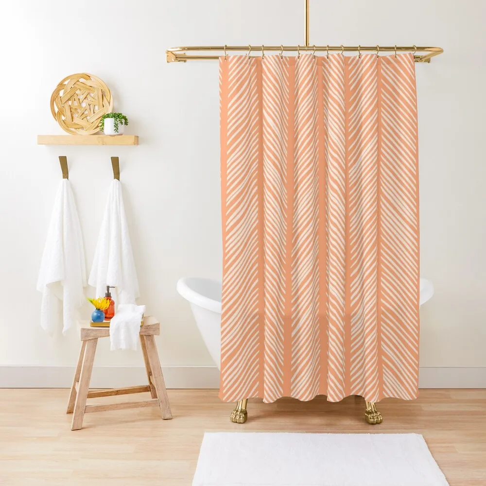 

Cantaloupe Herringbone Shower Curtain Shower Waterproof Waterproof Shower And Anti-Mold Funny For The Bathroom Curtain