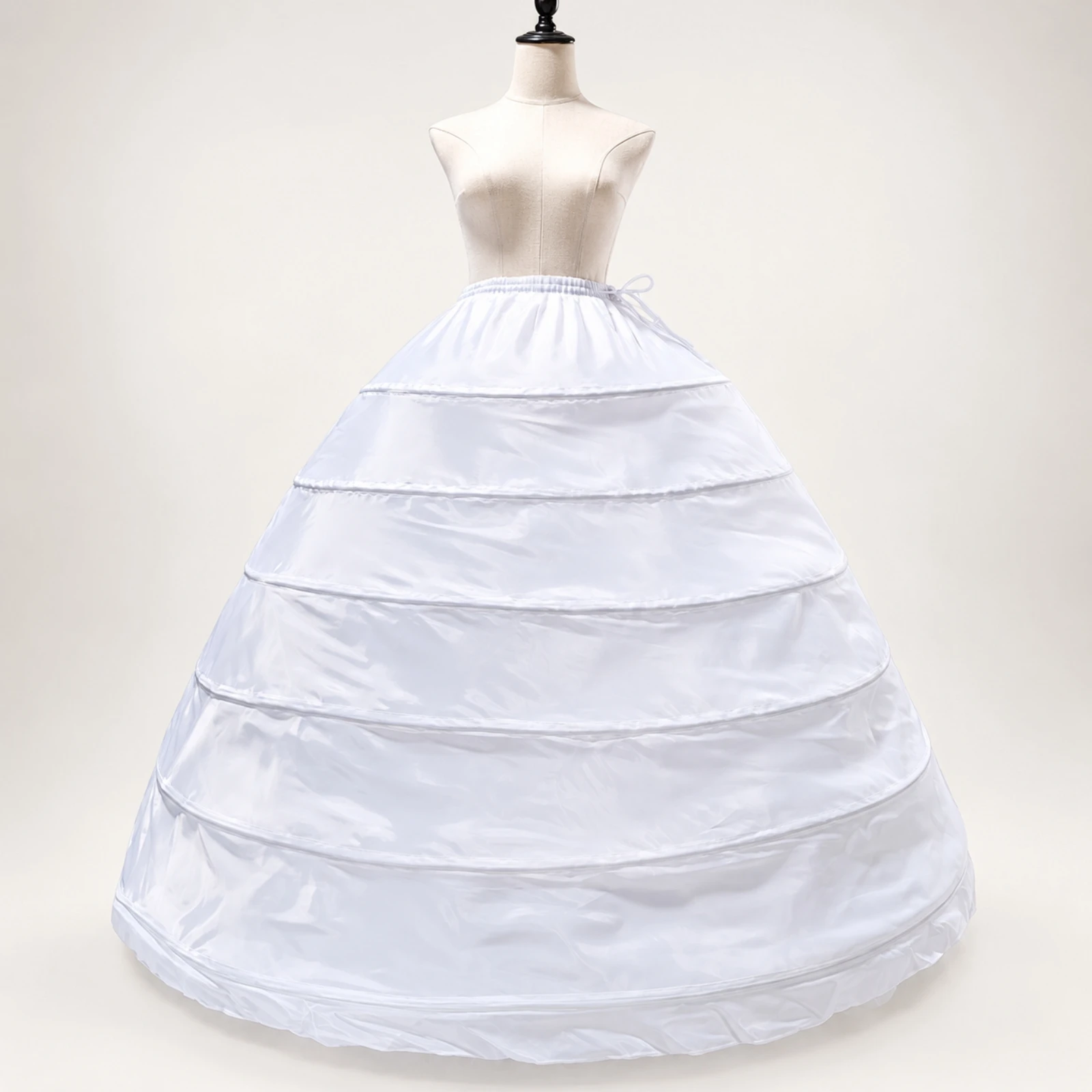 Bridal Hoop Skirt White Formalwear Skirt Support Bell-Shaped Hoop Petticoat Voluminous Crinoline Volumizing for Brides