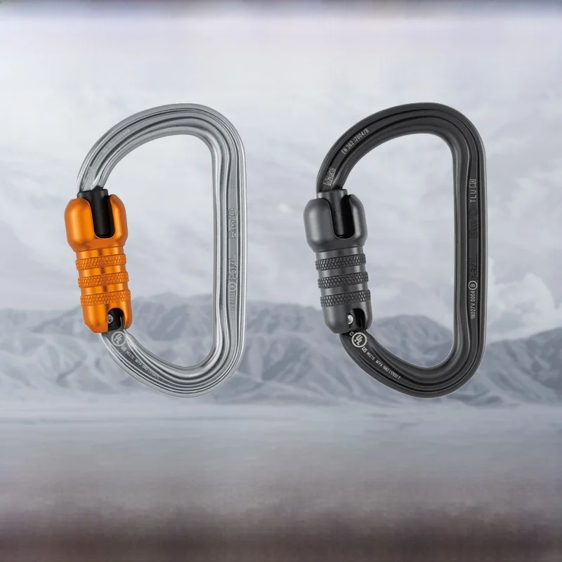 Mosquetón de Descenso Petzl BmD M032 en Forma de D, Bloqueo Principal de 32KN, Rese con Cuerda, Bloqueo Auático de Tres...