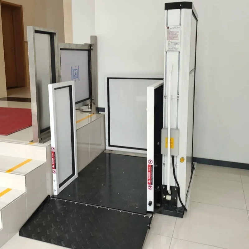 Bowete 6m  Barrier-free Small Handicap Electric Vertical Platform Home Villa Elevator Lifts for 1 or 2 Disabled Sale