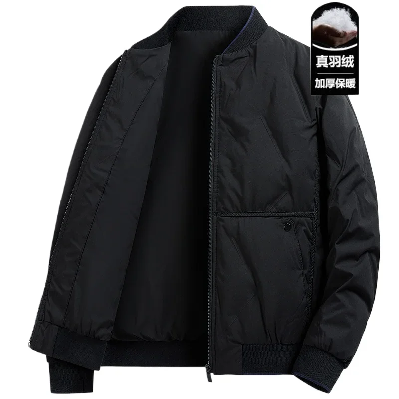 Men's Down Coat Business Casual Winter White Duck Down Jacket Men Smart Casual Puffer Jacket  Male Jaqueta Masculina  JK-020