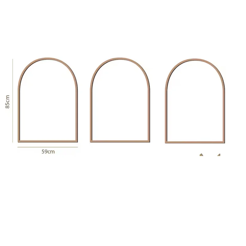 

Set of three wooden frames arch shaped 59X85cm wall molding arch decor wood wall arch frame