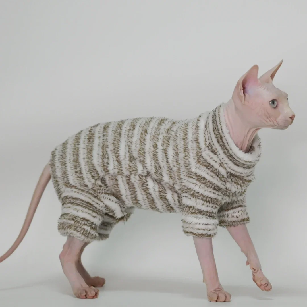 Hairless Cat Clothes Thick, Warm,Winter Four-Legs for Sphynx, Devon Rex, Cornish Rex, Abyssinian, and Small Kitten