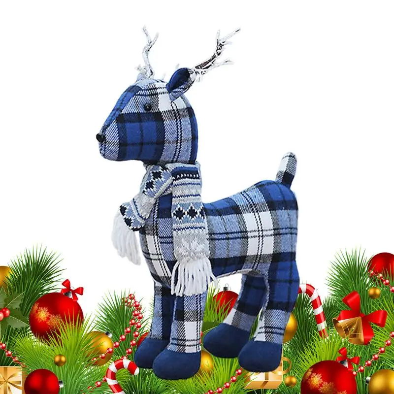 

Reindeer Christmas Decor Plush Toys Elk Ornaments Reindeer Doll Perfect For Christmas Trees Party Holiday Tiered Tray