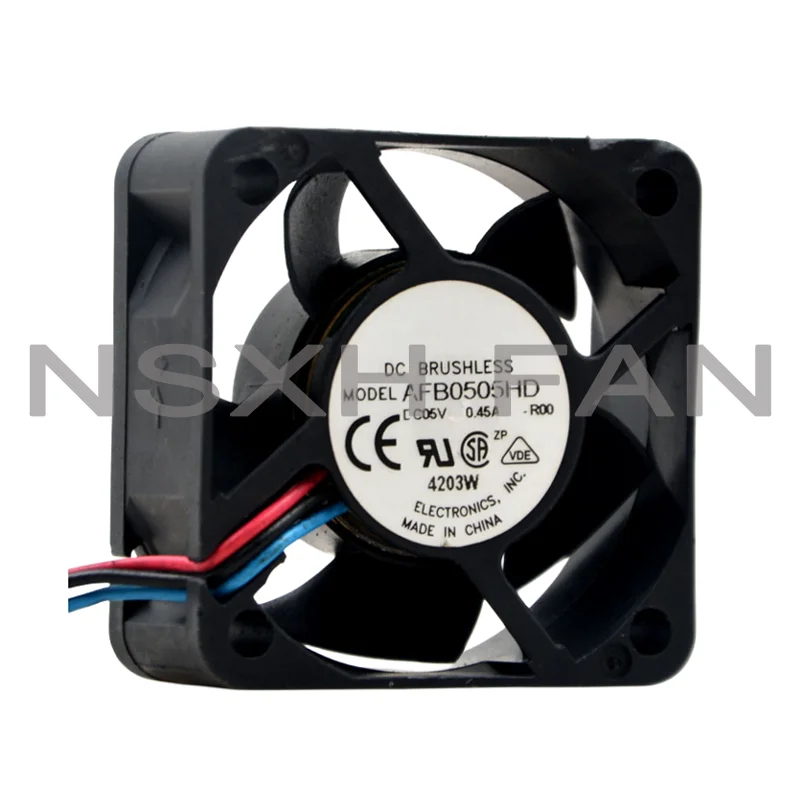 Novo Ventilador De Refrigeração De Poder Do Interruptor De Três Fios, 2 Fios, AFB0505HD, 5020, 5V, 0.45a