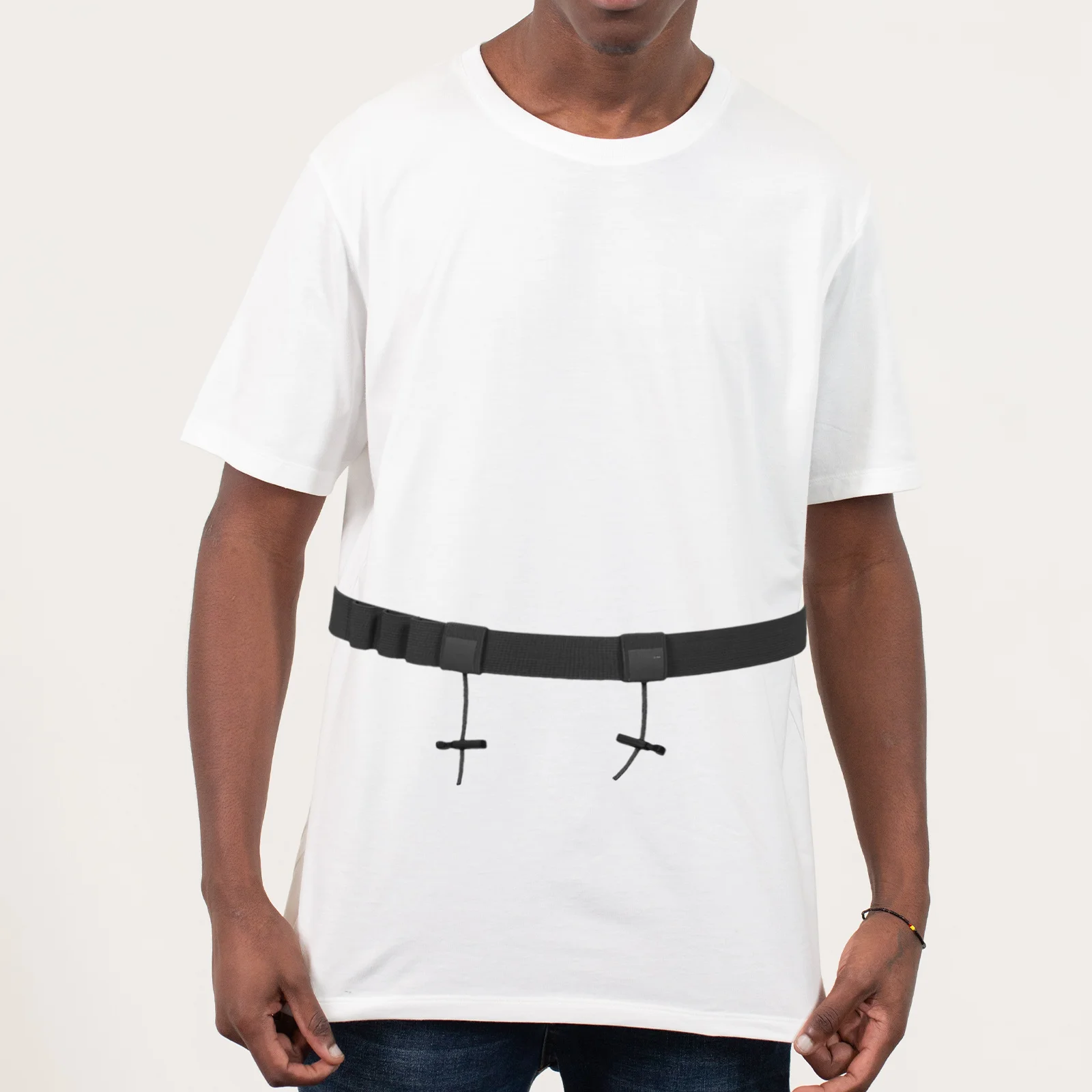 

2Pcs Elastic Running Belt Marathon Bib Holder with Reflective Details 6 Storage Loops Adjustable Fit for Racing Sports Events