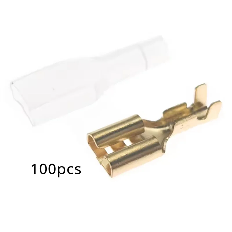 A26F-For 22-16AWG 0.5Mm2-1.5Mm2 100Set 6.3 مللي متر أنثى المجرف تجعيد محطات الكهربائية كم سلك التفاف موصل #4