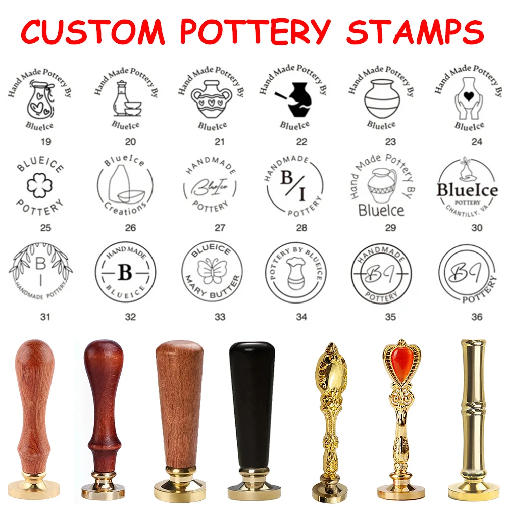 

Custom Pottery Stamp with Removable Handle Useful Clay Stamp Pottery By Theme Custom Text Stamps for Potters Lovers Gift Craft