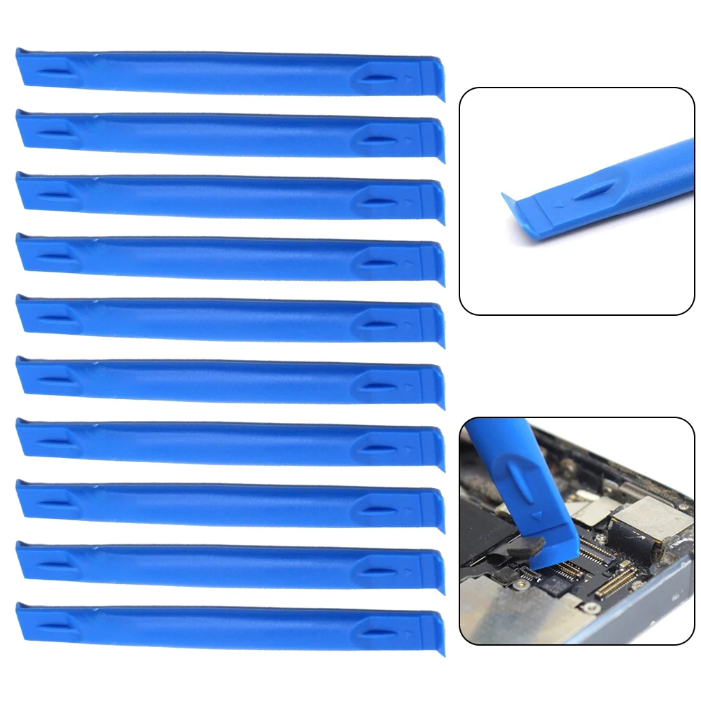 10pcs 83mm Light Blue Plastic Opening Tool Cross Crowbar DIY Spudger Cylindrical For Laptop PSP Repair Disassemble Tool