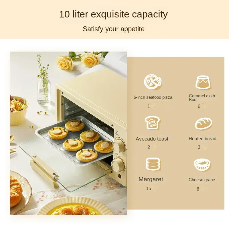 Electric Oven Household Mini Multifunctional Baking Small Baking Egg Tart Cake 10L Pizza Electric Kitchen