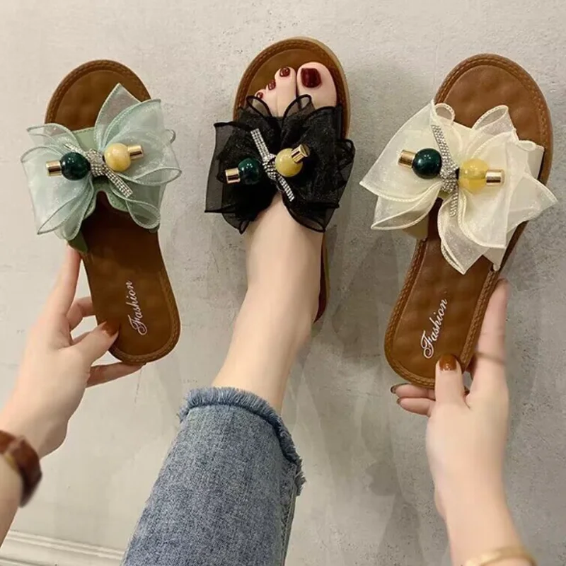 

New Fashion Bow Women's Summer Outgoing Home Slippers