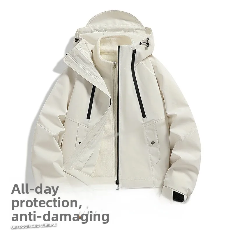 

Women's Outdoor ort Tee-in-One Jaet Set Waterproof Windproof Flyaria Cleanfit Sle Pure Linen Fabric Office Wear