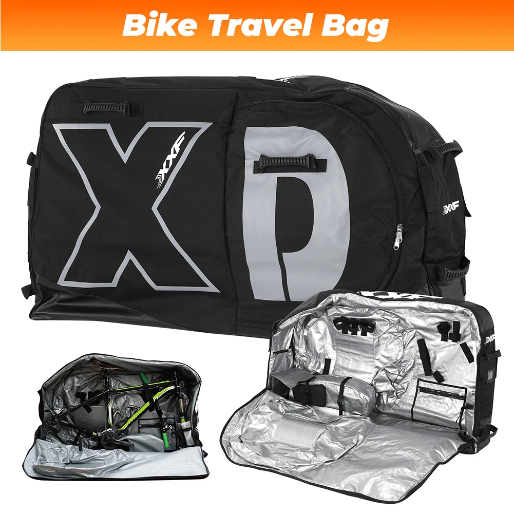 

Road Bike Travel Case With Wheels for Air Flights Mountain Bike Cycling Carry Case Waterproof Wheel Protection Tubes & Zippers