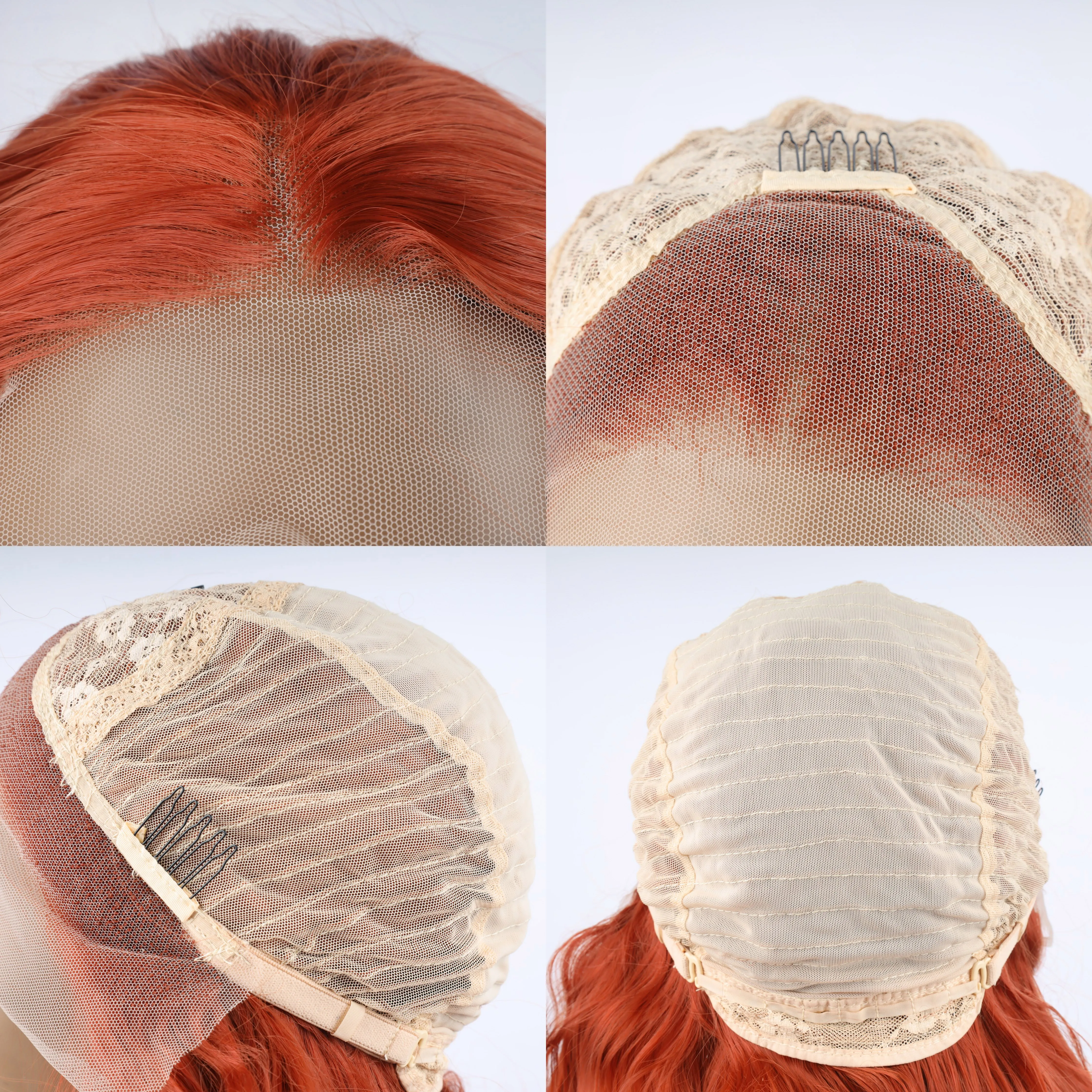 Oley-Perruque Lace Front Synthétique Bouclée Orange pour Femme Noire, Cheveux Cosplay, 13 Bery, Mode, Utilisation 03