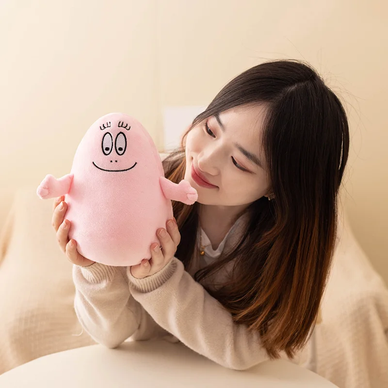 Juguete de peluche familiar de Barbapapa de dibujos animados de Anime, muñecas de peluche lindas, decoración suave y cómoda para bebés y niños, regalo de cumpleaños para niños y niñas