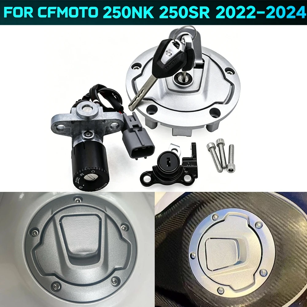 

FOR CFMOTO CF Moto 250SR 250NK CF250SR 250 SR NK 2022 2023 2024 Motorcycle Ignition Switch Gas Cap Key Set Accessories